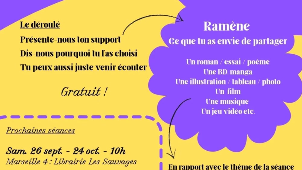 Cercle de parole, lecture, arts